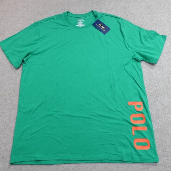 Polo Ralph Lauren T-shirt Large Green Spelout NEW - Picture 1 of 7